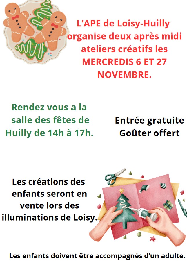 Affiche APE ateliers créatifs - 2024